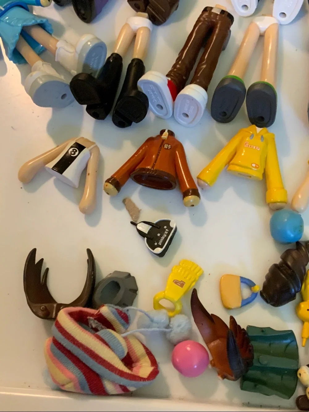 Mix-and-Match Kids Fashion Doll Figures & Accessories - Blue, Pink, Brown Pieces